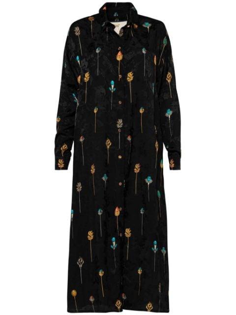 Frida Ornamento maxi shirt dress by AGUA BY AGUA BENDITA