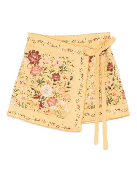 Luna Paramo floral tie skirt by AGUA BY AGUA BENDITA