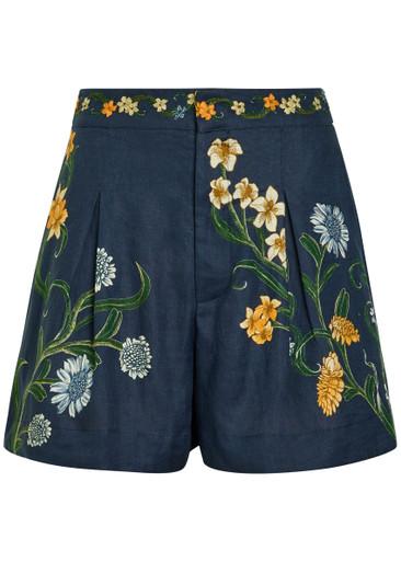 Maratea floral linen shorts by AGUA BY AGUA BENDITA