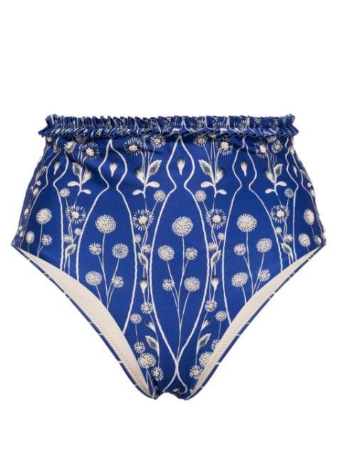 Nopal floral-print bikini bottoms by AGUA BY AGUA BENDITA