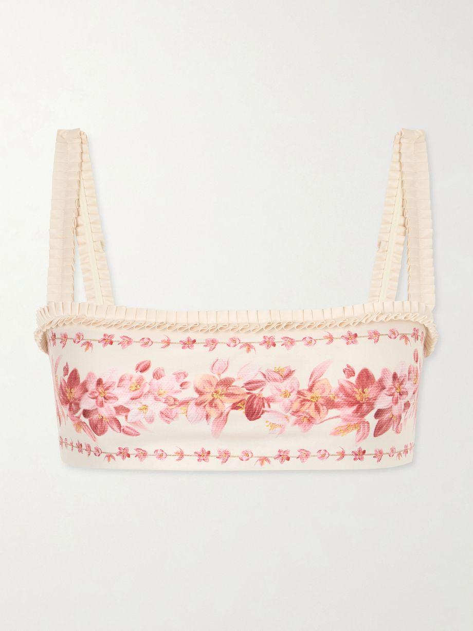 Olmo Cauca floral-print bikini top by AGUA BY AGUA BENDITA