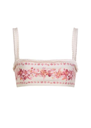 Olmo floral-print bikini top by AGUA BY AGUA BENDITA