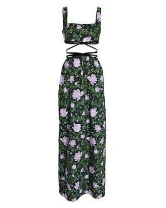 Peonia Cut-Out Floral Maxi Dress by AGUA BY AGUA BENDITA