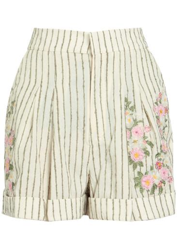 Rommy embroidered cotton-blend shorts by AGUA BY AGUA BENDITA