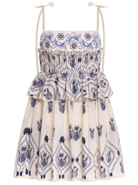 Salvador Jarrón cotton mini dress by AGUA BY AGUA BENDITA