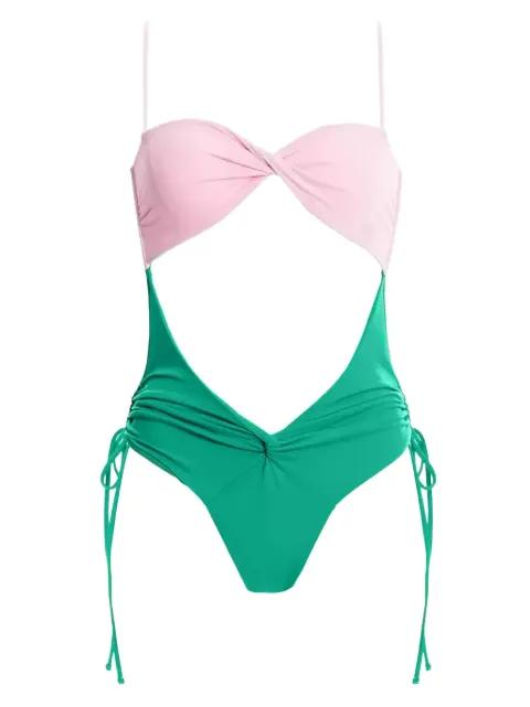 cutout tie swimsuit by AGUA BY AGUA BENDITA