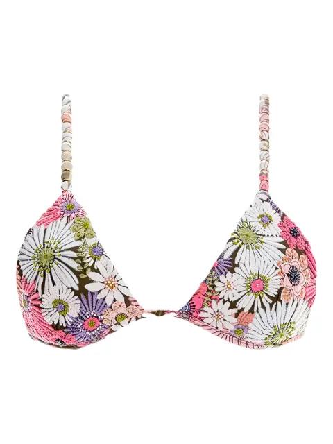 embroidered-detail bikini top by AGUA BY AGUA BENDITA