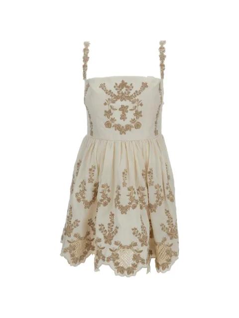 embroidered scalloped-hem dress by AGUA BY AGUA BENDITA
