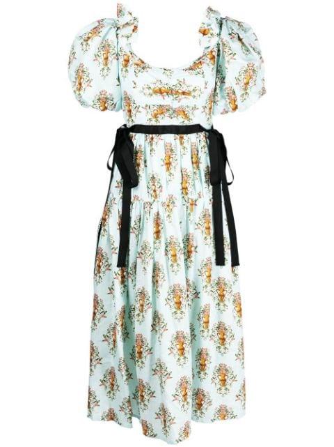 floral-print midi dress by AGUA BY AGUA BENDITA