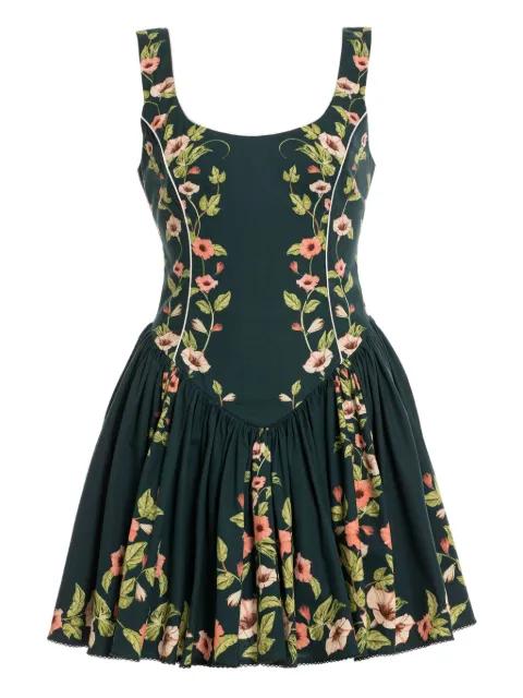 floral-print pleated dress by AGUA BY AGUA BENDITA