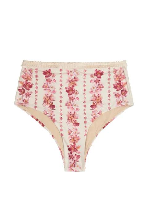 floral-print ruffled bikini bottoms by AGUA BY AGUA BENDITA