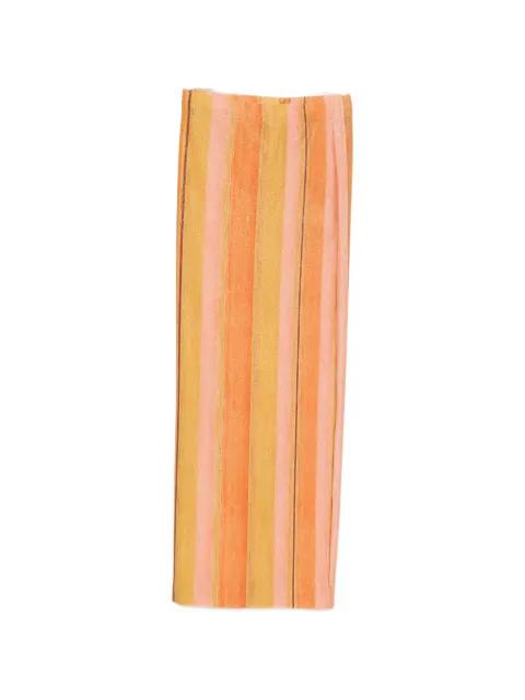 striped metallic-effect maxi skirt by AGUA DE COCO