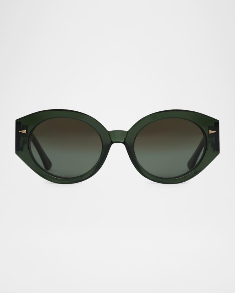 Art Deco Acetate & Nylon Round Sunglasses by AHLEM