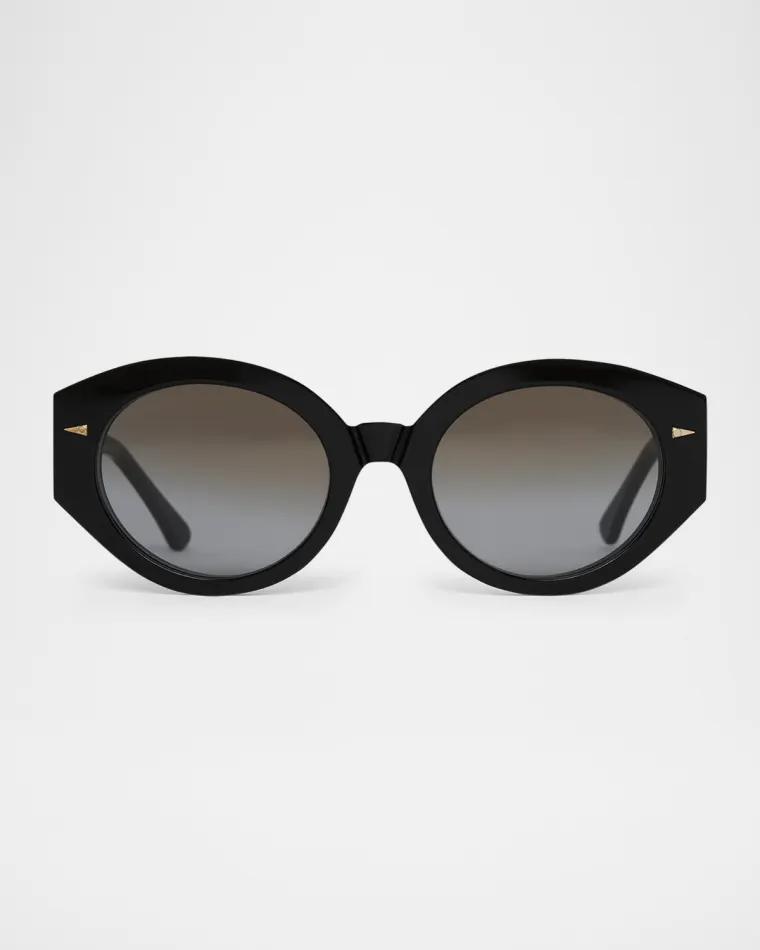 Art Deco Acetate & Nylon Round Sunglasses by AHLEM