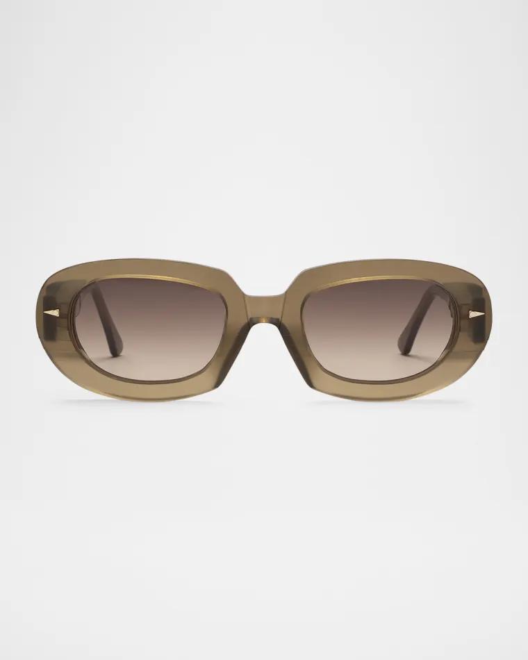 Lombards Acetate & Nylon Oval Sunglasses by AHLEM