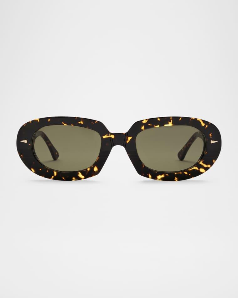 Lombards Acetate & Nylon Oval Sunglasses by AHLEM