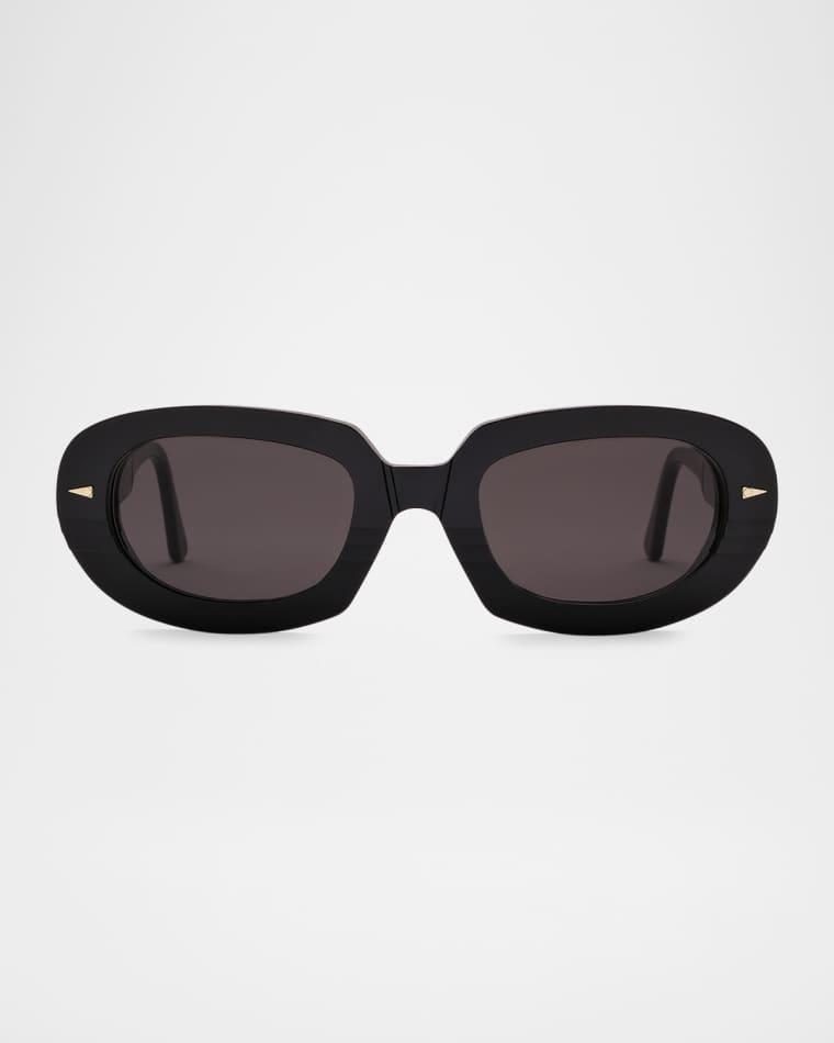 Lombards Acetate & Nylon Oval Sunglasses by AHLEM