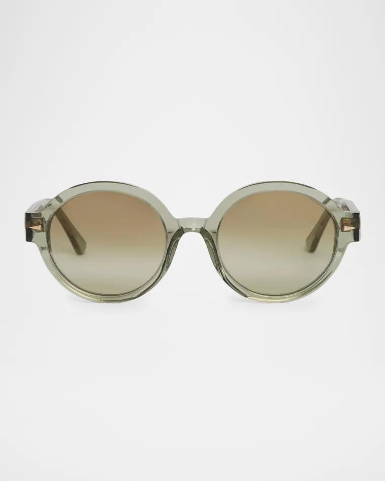 Rue De Soleil Acetate & Nylon Round Sunglasses by AHLEM