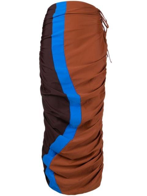 Elshadai gathered-detail skirt by AHLUWALIA