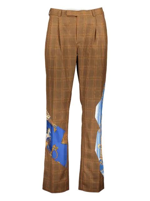 Grandad check-pattern trousers by AHLUWALIA