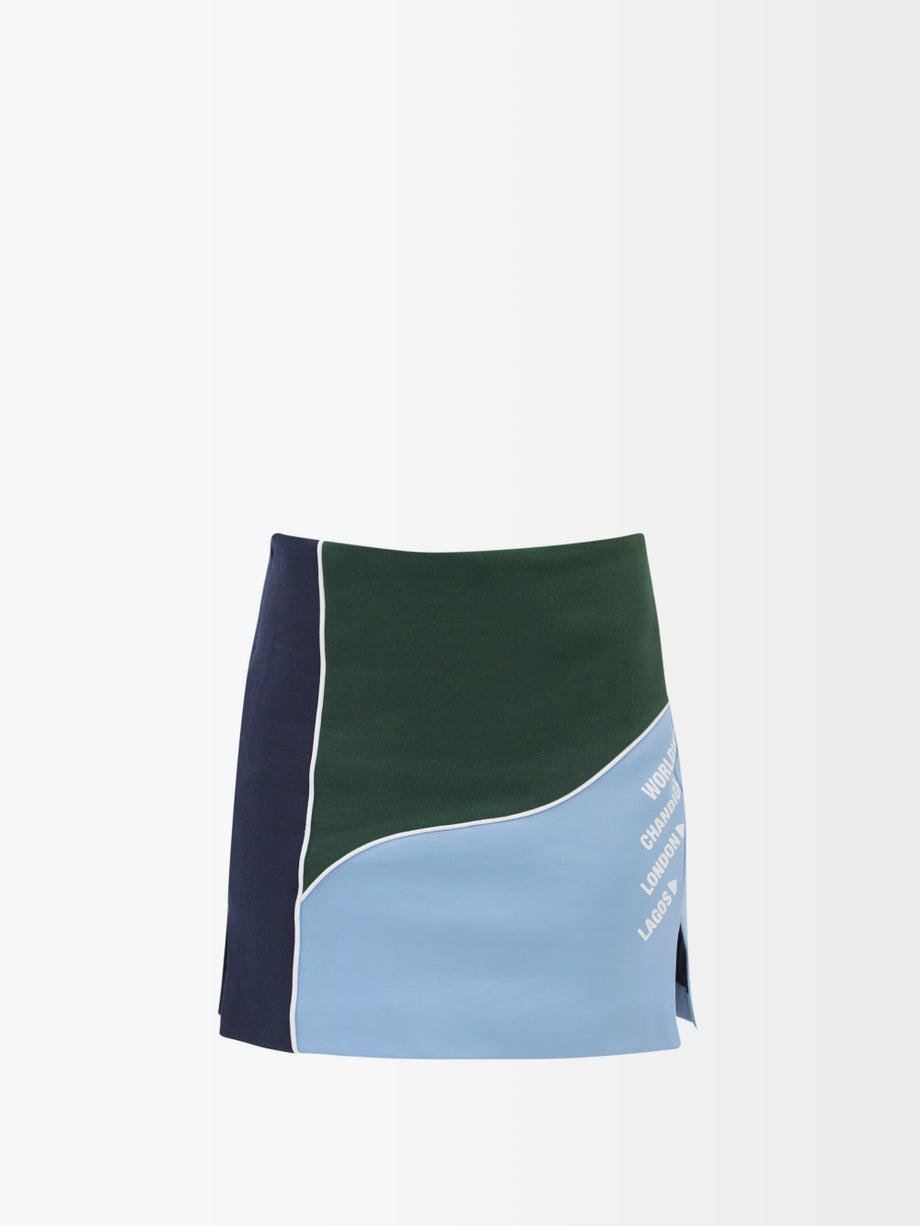 Twice as Nice panelled-jersey mini skirt by AHLUWALIA