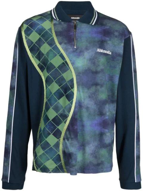 abstract-print polo shirt by AHLUWALIA
