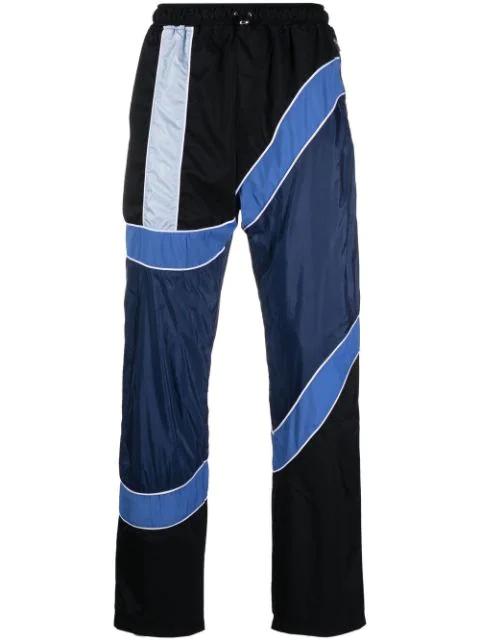 colour-block stripe-detail trousers by AHLUWALIA