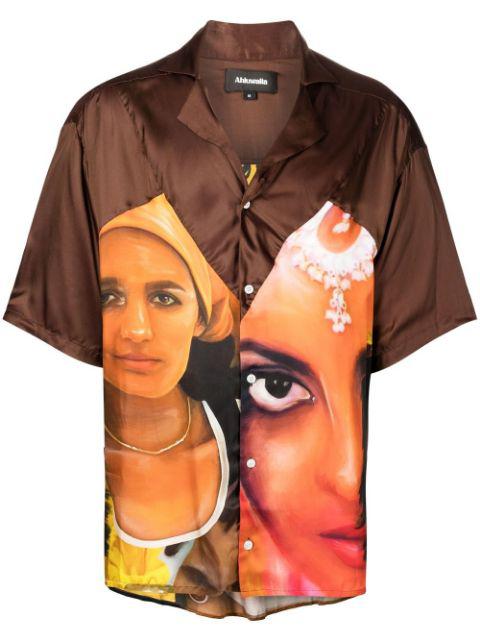 graphic-print short-sleeved shirt by AHLUWALIA