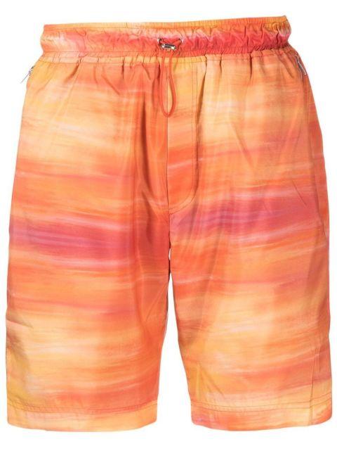 tie-dye shorts by AHLUWALIA