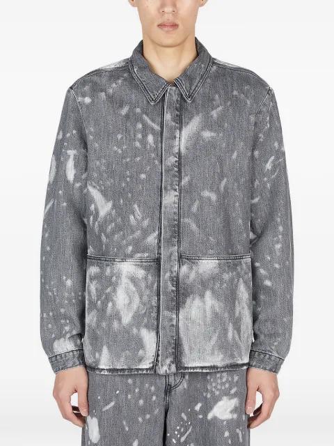 bleached denim jacket by AHMED AMER