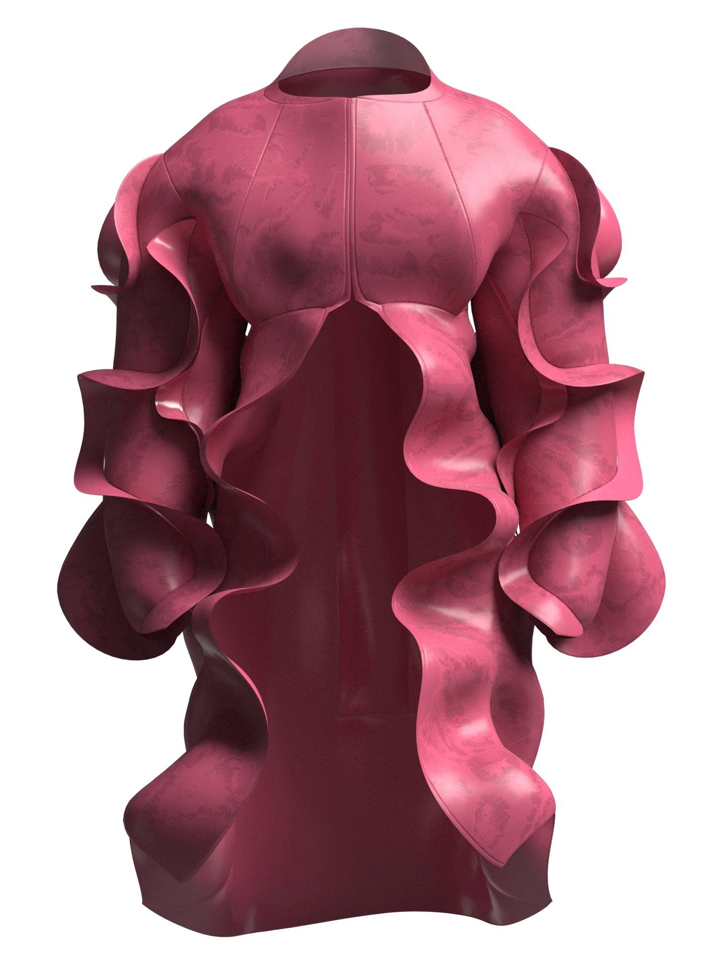 Coat aniconic pink by AHMED NABIYEV
