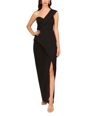 Asymmetric One Shoulder Column Gown by AIDAN MATTOX