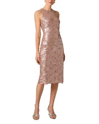 Beaded Midi Dress by AIDAN MATTOX