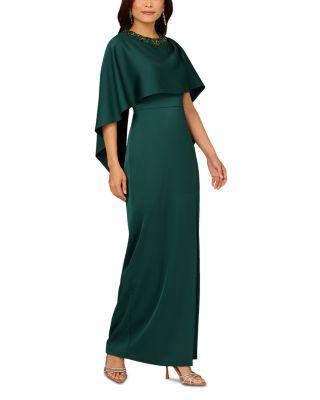 Cape Column Dress by AIDAN MATTOX