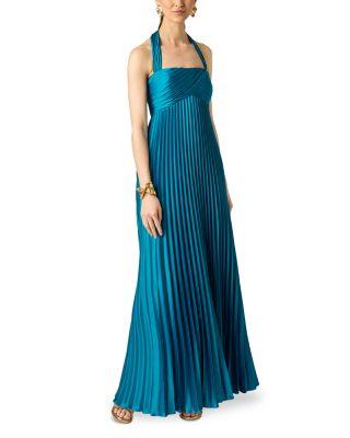 Charmeuse Pleated Gown by AIDAN MATTOX