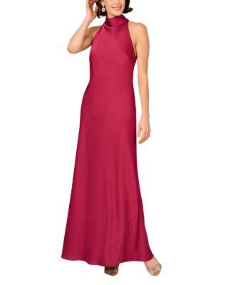 Crepe Back Satin Long Dress by AIDAN MATTOX