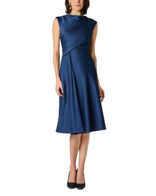 Crepe Back Satin Midi Dress by AIDAN MATTOX
