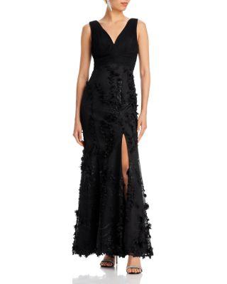 Floral Appliqu&eacute; Mermaid Gown - Exclusive by AIDAN MATTOX