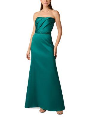 Strapless Stretch Mikado Gown by AIDAN MATTOX
