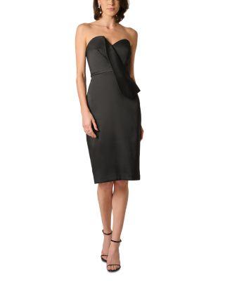 Stretch Mikado Midi Dress by AIDAN MATTOX