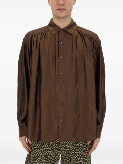 gathered buttoned shirt by AIE