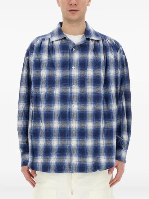 plaid-check cotton shirt by AIE