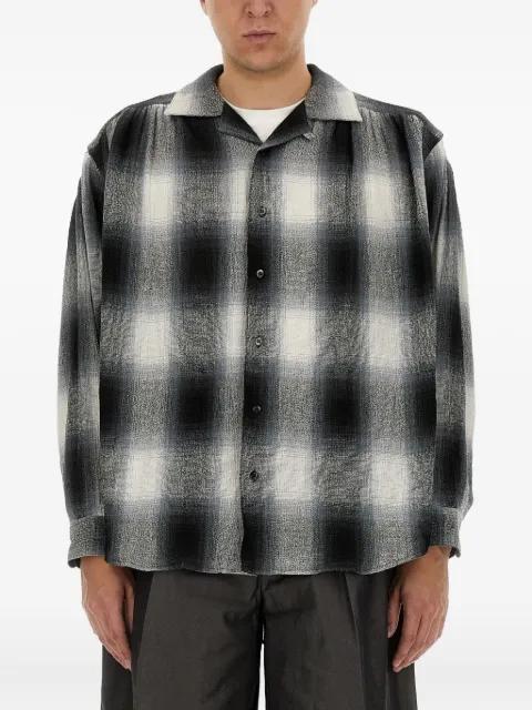 plaid-check cotton shirt by AIE