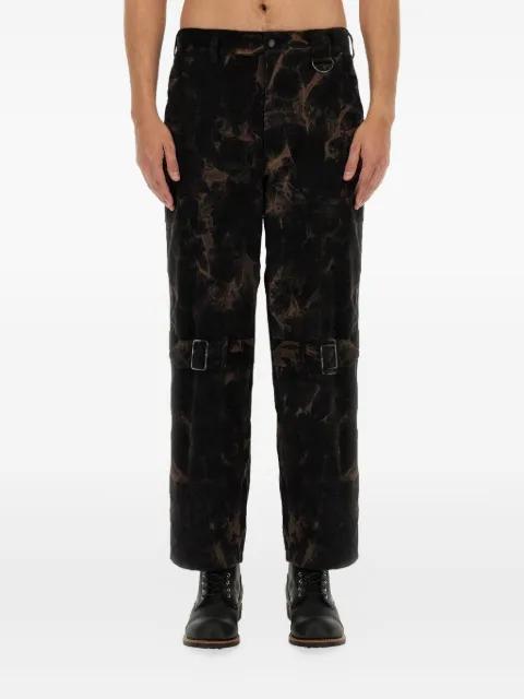 tie-dye buckled trousers by AIE