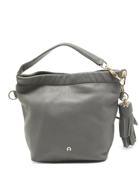 pre-owned tassel-detail leather tote bag by AIGNER VINTAGE
