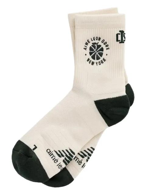 logo-embroidered socks by AIME LEON DORE