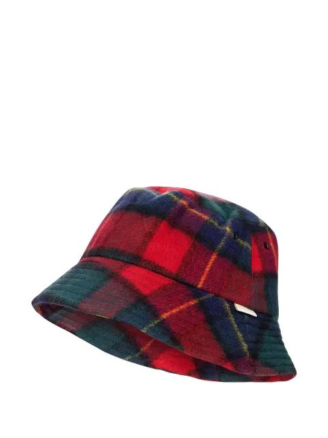 plaid wool bucket hat by AIME LEON DORE