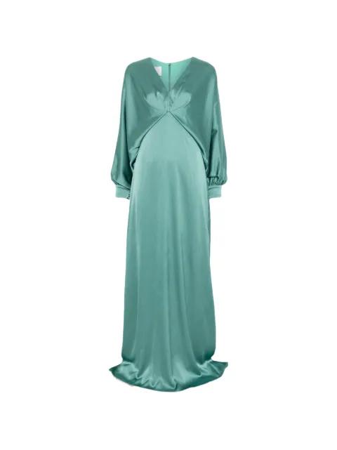 V-neck gathered maxi dress by AIRE