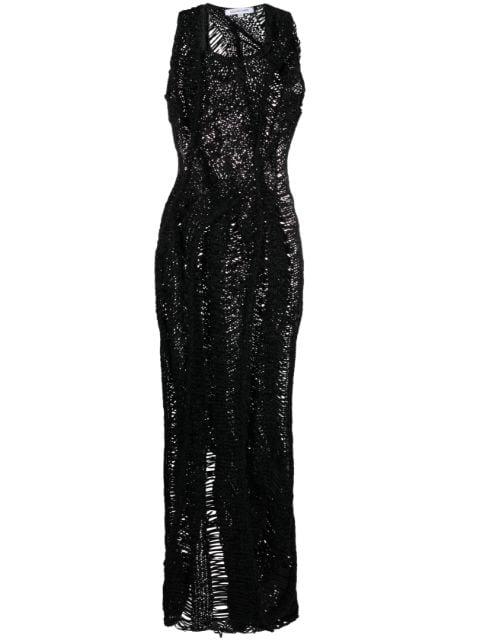 Kapok open-knit maxi dress by AISLING CAMPS
