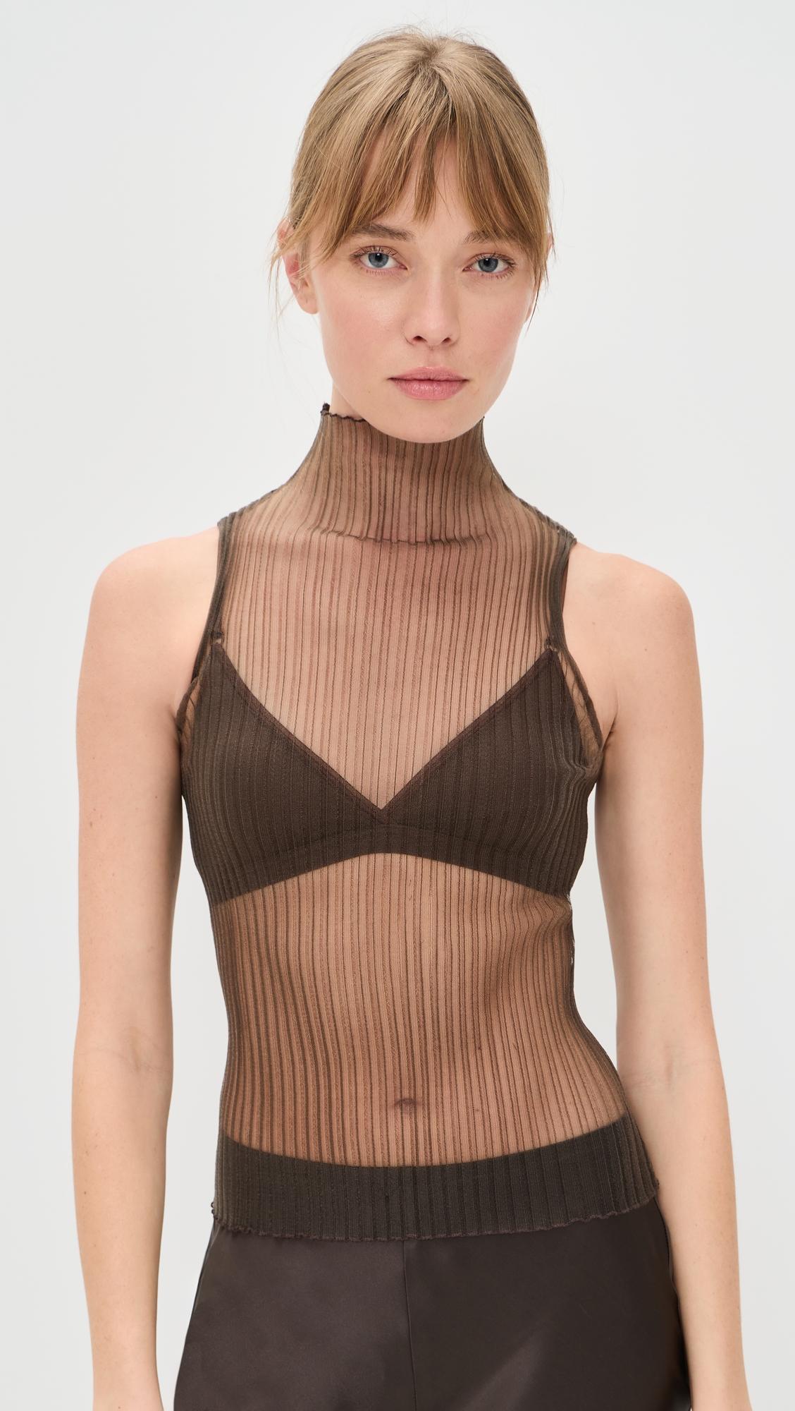 Sleeveless Modern Mist Turtleneck Top by AISLING CAMPS